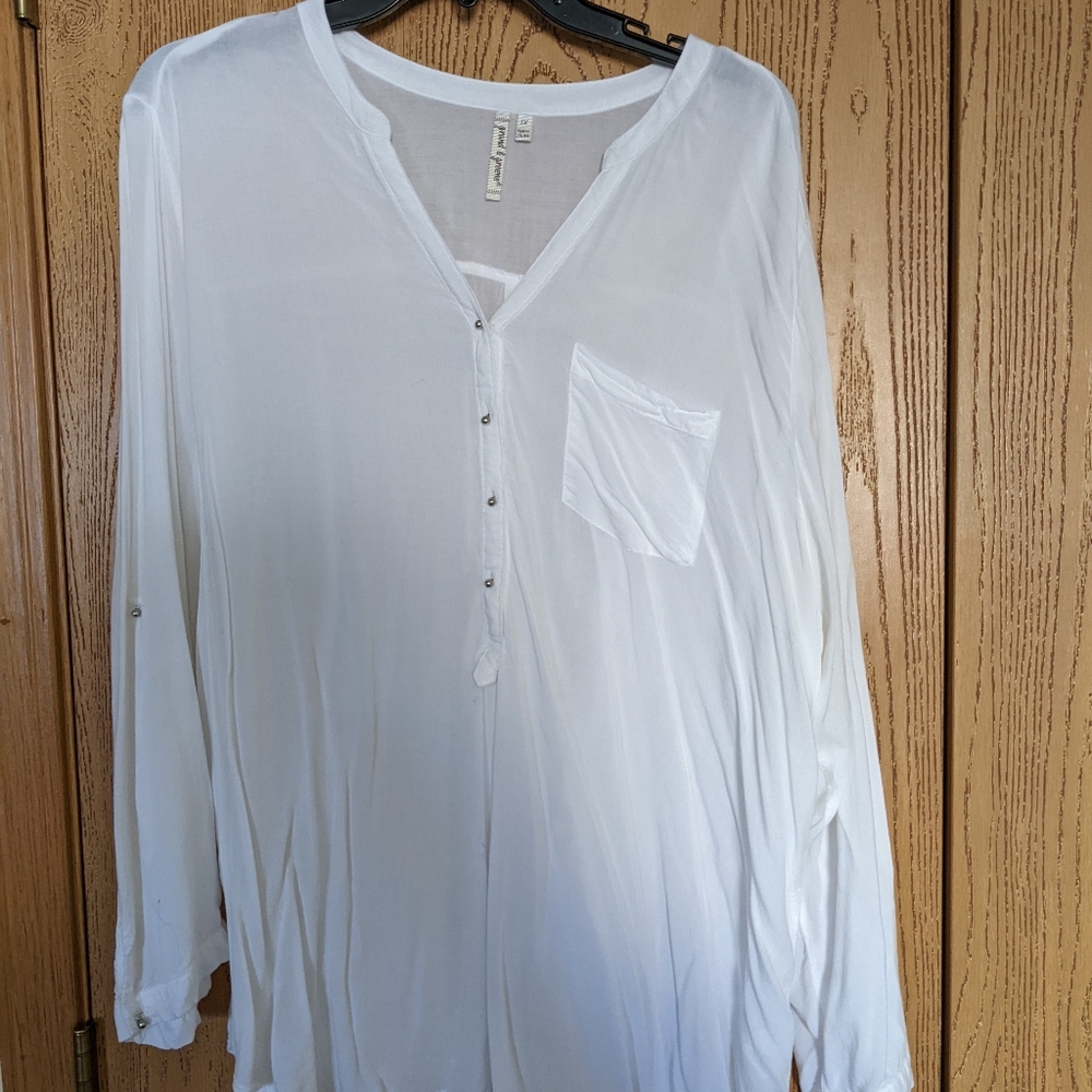 Grand & Green l/s rayon blouse